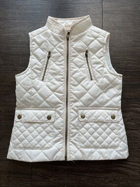 Jessica Simpson Girls' Quilted White Sleeveless Vest Size 6